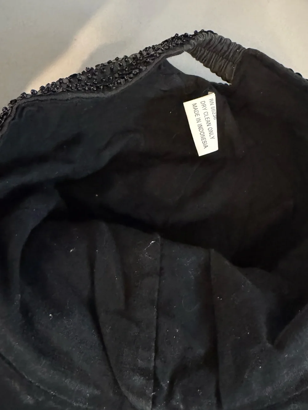 Vtg 90s Black Sequin Ball Cap Gold Sequin Beaded Stars OS Boho City Casino - Picture 4 of 4